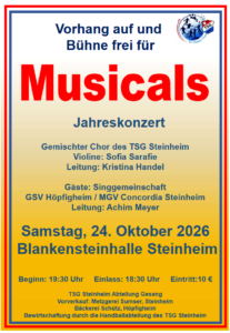 Vorhang auf und Bühne frei für Musicals – Jahreskonzert des TSG Steinheim